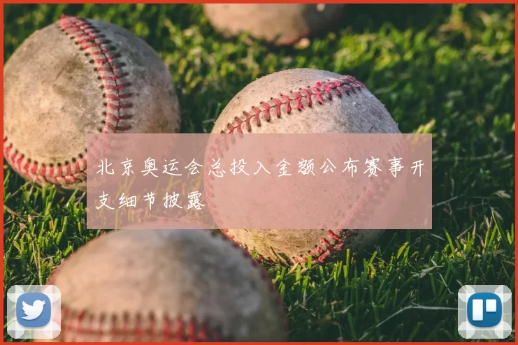 北京奥运会总投入金额公布赛事开支细节披露